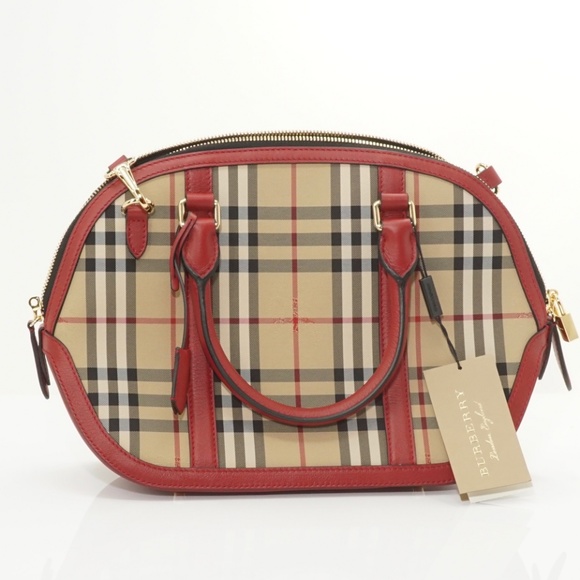Burberry Handbags - Brand NWT Burberry HorseferryCheck Bowling #796B70